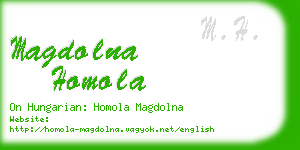 magdolna homola business card